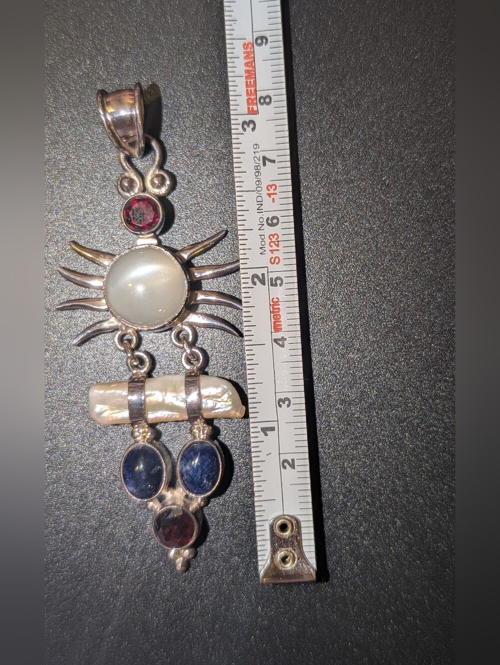 Sterling Silver Celestial Gemstone And Pearl Pendant - Picture 5 of 13